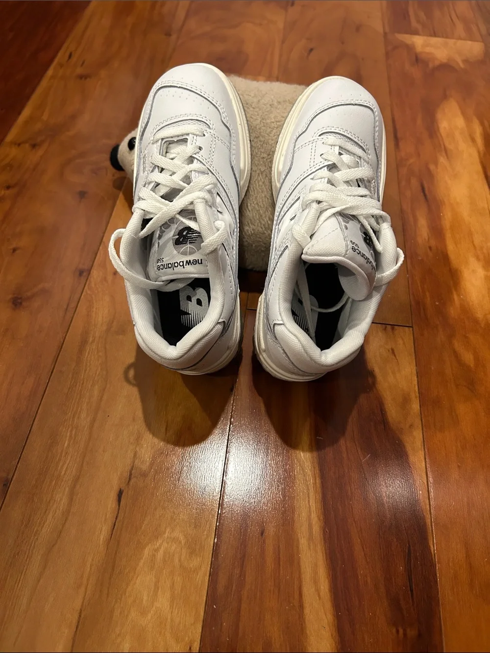New Balance Kids White Low-Top Sneakers
